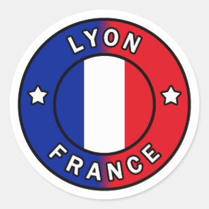 Lyon France Classic Round Sticker