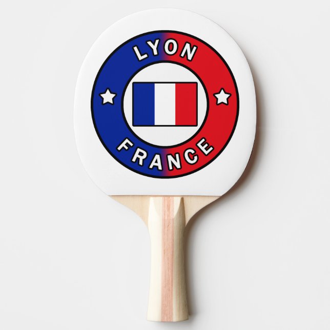 Lyon France Ping Pong Paddle (Front)