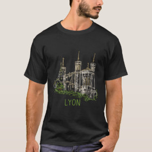 Lyon France Unique Hand Drawn Art Gift Men Women T-Shirt