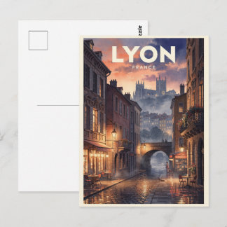 Lyon France Vintage Travel Postcard