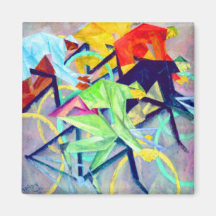 Lyonel Feininger Bicycle Race Magnet