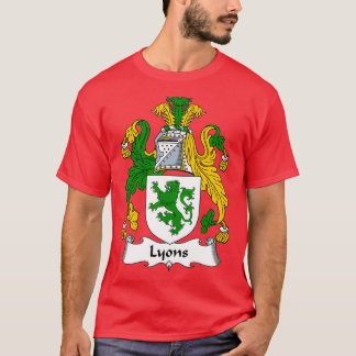 Lyons Coat of Arms Lyons Family Crest  T-Shirt