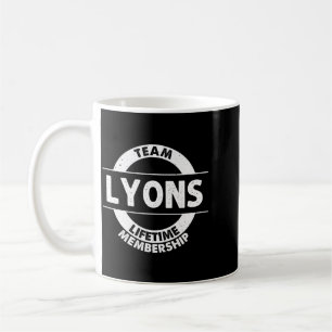 Lyons Gift Funny Surname Family Tree Birthday Coffee Mug