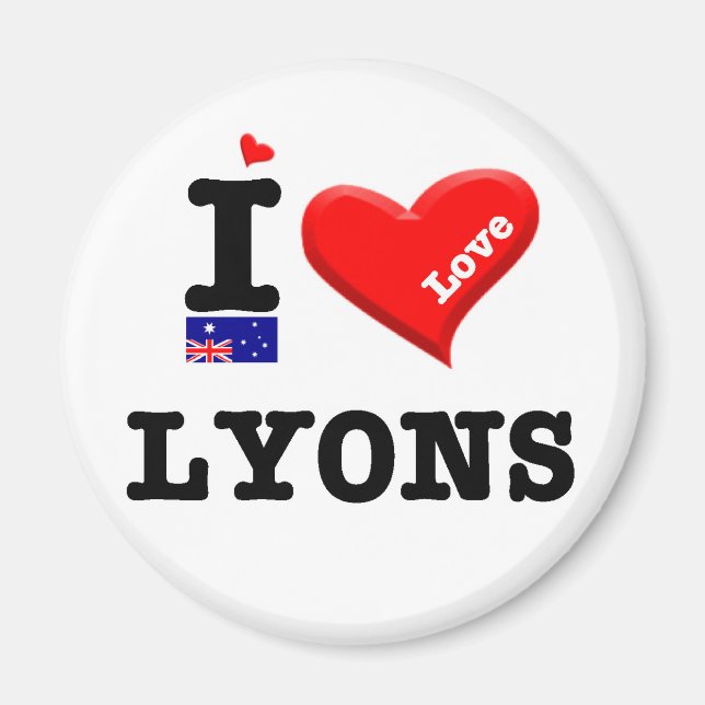 LYONS - I Love Magnet (Front)