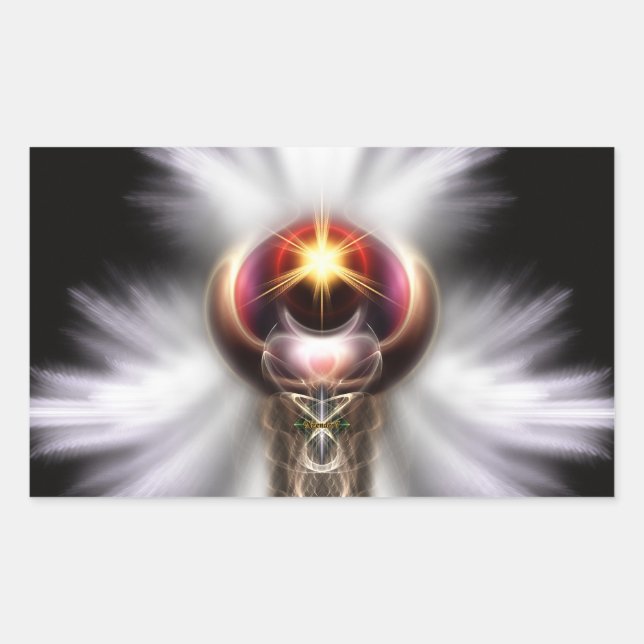 Lypidian II Fractal Art Rectangular Sticker (Front)