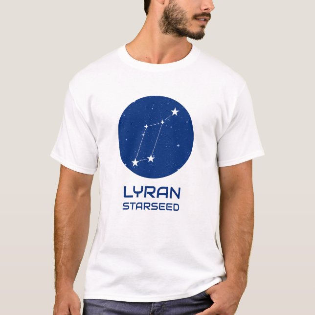 Lyran Starseed Tee with Lyra Constellation (Front)