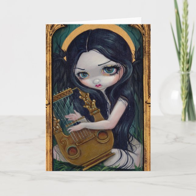 "Lyre Angel" Greeting Card (Front)