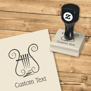 Lyre Icon Rubber Stamp