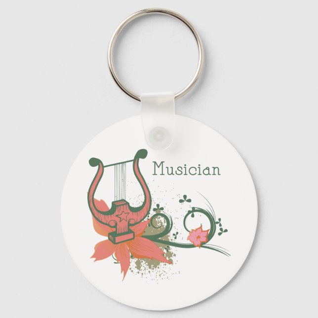 Lyre Musician Key Ring (Front)