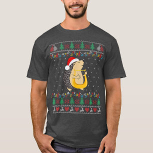 Lyre Santa Hedgehog Ugly Christmas Sweater Matchin