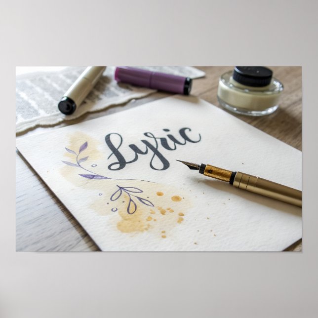 Lyric-Phrase Minimal Typography Poster (Front)