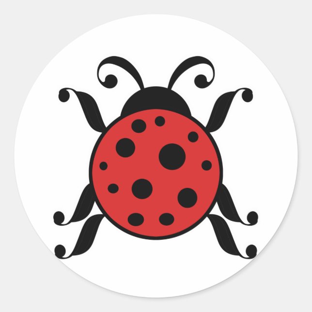 Lyrical Ladybug Classic Round Sticker (Front)