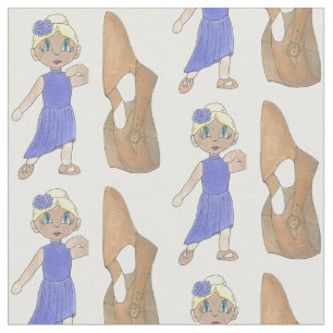 Lyrical Modern Dancer Tan Dance Shoe Recital Class Fabric