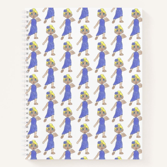 Lyrical Purple Costume Modern Dancer Teacher Gift Notebook (Front)
