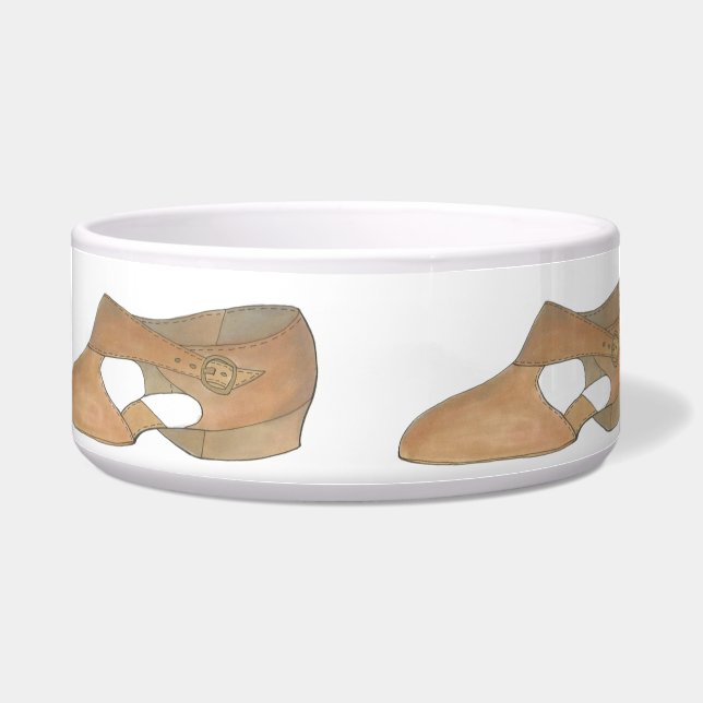 Lyrical Tan Modern Dance Dog Teacher Shoe (Front)