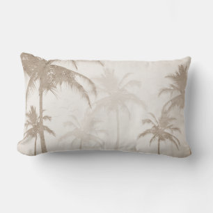 Lyrical Vintage Sepia Tropical Palms Birds Outdoor Cushion