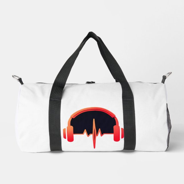 "LyricPulse: The Rhythm of Life" Duffle Bag (Front)