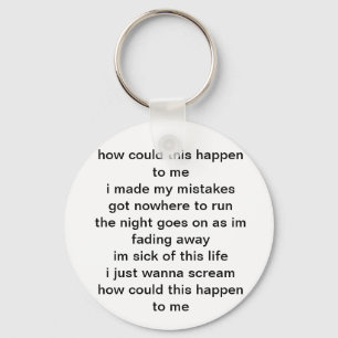 Lyrics key chain