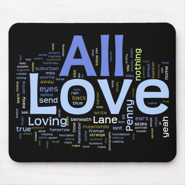  Lyrics Mousepad (Front)