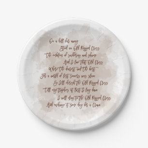 Lyrics Old Rugged Cross Hymn Easter Paper Plate