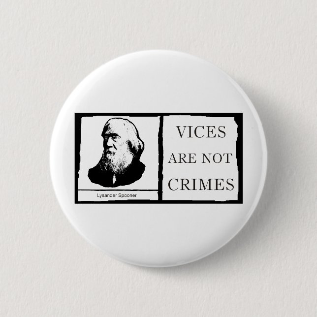 Lysander Spooner 6 Cm Round Badge (Front)