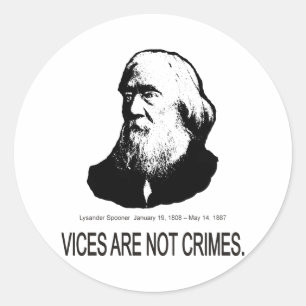 Lysander Spooner Classic Round Sticker