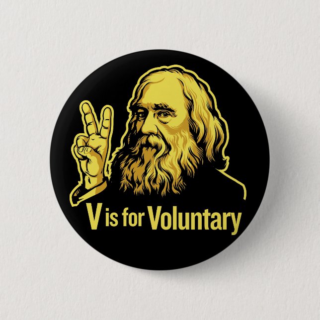 Lysander Spooner Voluntaryism Buttons (Front)