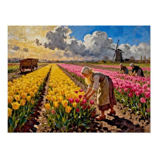 “Lysbeth in the Amber Light” - A Dutch Landscape Poster (Front)