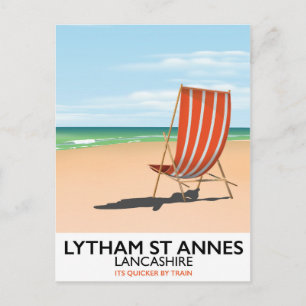 Lytham St Annes Lancashire seaside poster Postcard