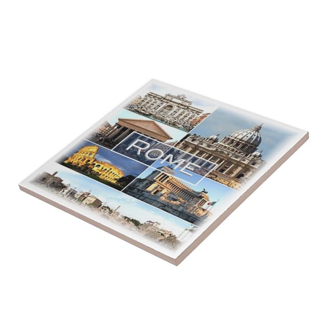LZO002 ROME, Lazio, Italy, Ceramic Tile (Side)