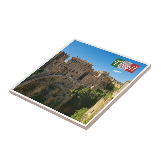 LZO009 TIVOLI , Old Town, Lazio, Italy, Ceramic Tile (Side)