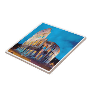 LZO013 ROME - COLOSSEUM by Night - Italy, Ceramic Tile