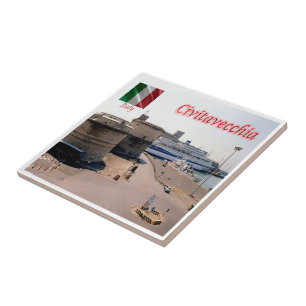 LZO014 CIVITAVECCHIA, Forte Michelangelo, Port,   Ceramic Tile