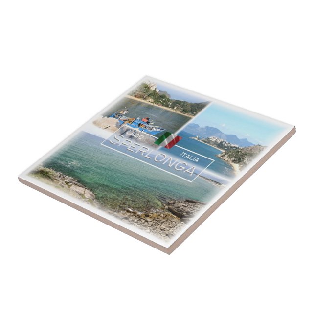 LZO017 SPERLONGA, Mosaic, Lazio, Italy, Ceramic Tile (Side)