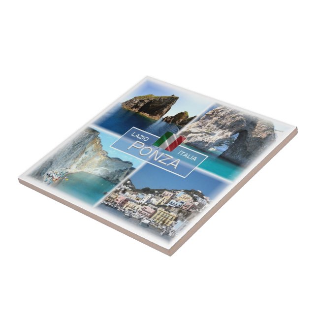 LZO018 PONZA, Mosaic, Lazio, Italy, Ceramic Tile (Side)