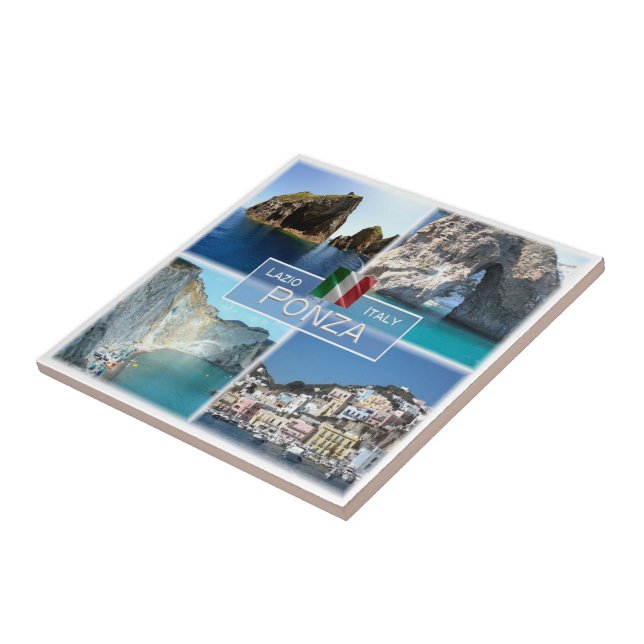 LZO019 PONZA, Mosaic, Lazio, Italy, Ceramic Tile (Side)