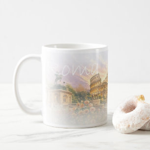 LZO01A mosaic of ROME, Lazio, Italy, Coffee Mug