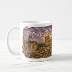 LZO01C mosaic of ROME, Lazio, Italy, Coffee Mug