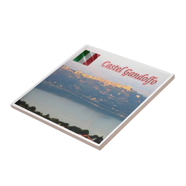 LZO020 CASTEL GANDOLFO, Sunset, Lazio,,  Ceramic Tile (Side)