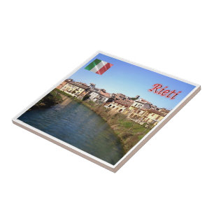 LZO022 RIETI, River Velino, Italy, Ceramic Tile