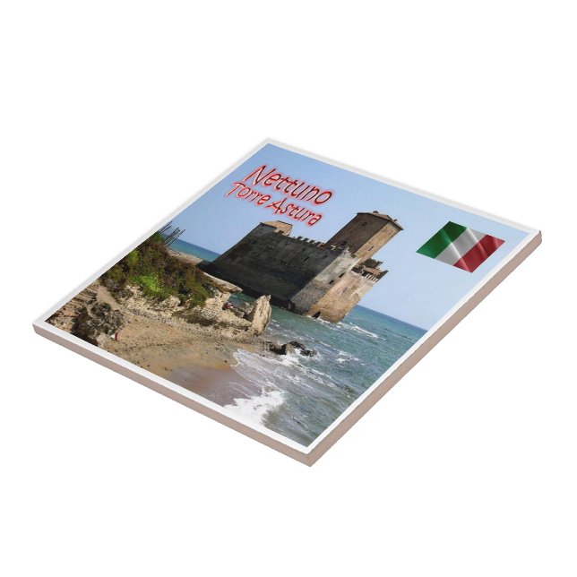 LZO034 NETTUNO, Astura Tower, Italy, Ceramic Tile (Side)