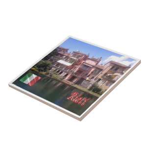 LZO035 RIETI  Houses of Rione Saint Lucia, Ceramic Tile