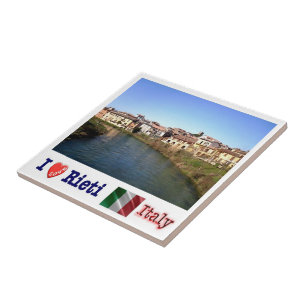 LZO036 RIETI I Love, River Velino, Italy, Ceramic Tile