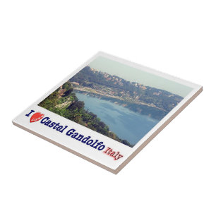 LZO038 CASTEL GANDOLFO I Love, Lazio, Ceramic Tile