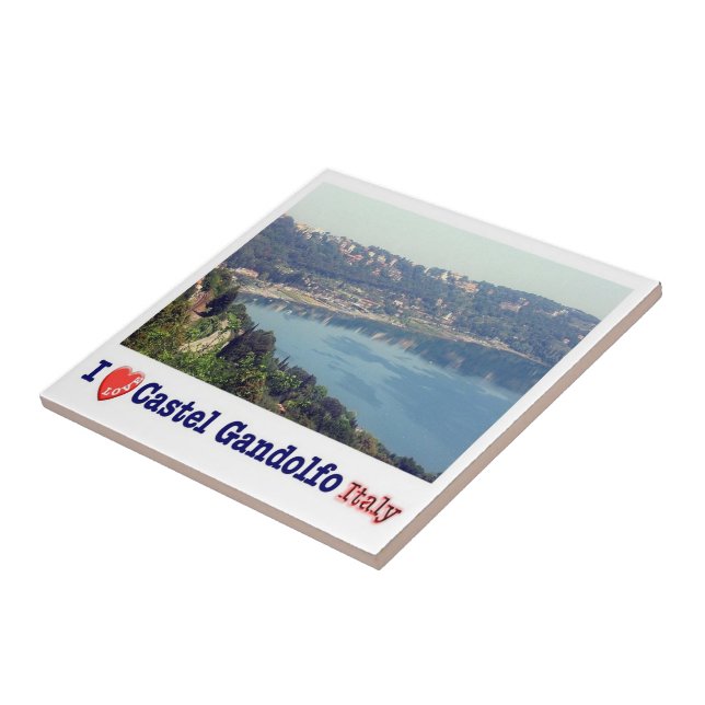 LZO038 CASTEL GANDOLFO I Love, Lazio, Ceramic Tile (Side)
