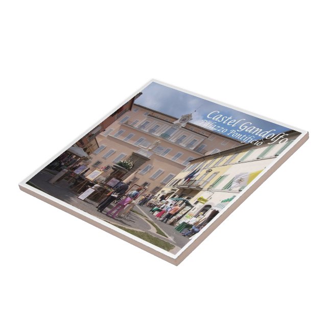 LZO040 CASTEL GANDOLFO, Papal Palace, Ceramic Tile (Side)