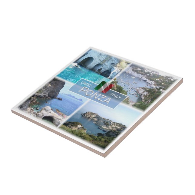 LZO042 PONZA, Lazio, Italy, Ceramic Tile (Side)