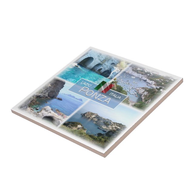 LZO044 PONZA, Lazio, Italy, Ceramic Tile (Side)