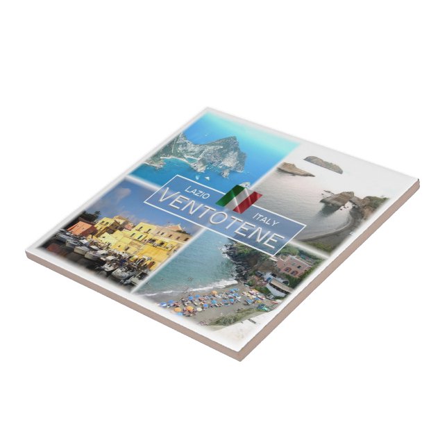 LZO046 VENTOTENE, Lazio, Italy, Ceramic Tile (Side)