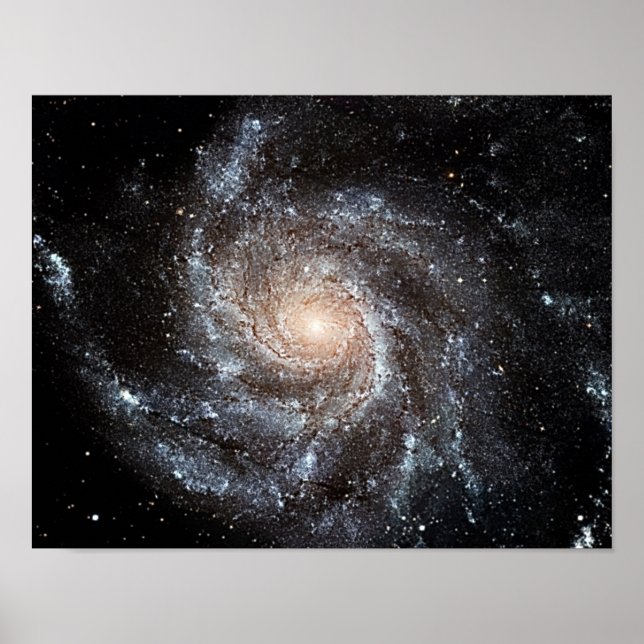 M101 Pinwheel Spiral Galaxy NASA Poster (Front)